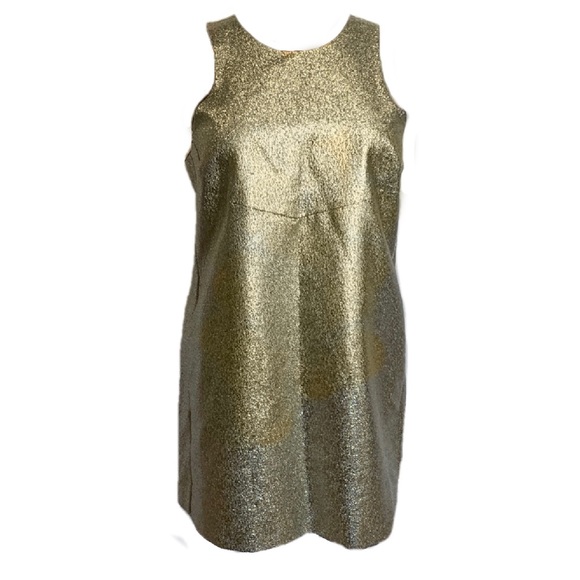 1.State Gold Silver Metallic Short Sleeveless Mini Cocktail Party Dress Women XL - Picture 12 of 12